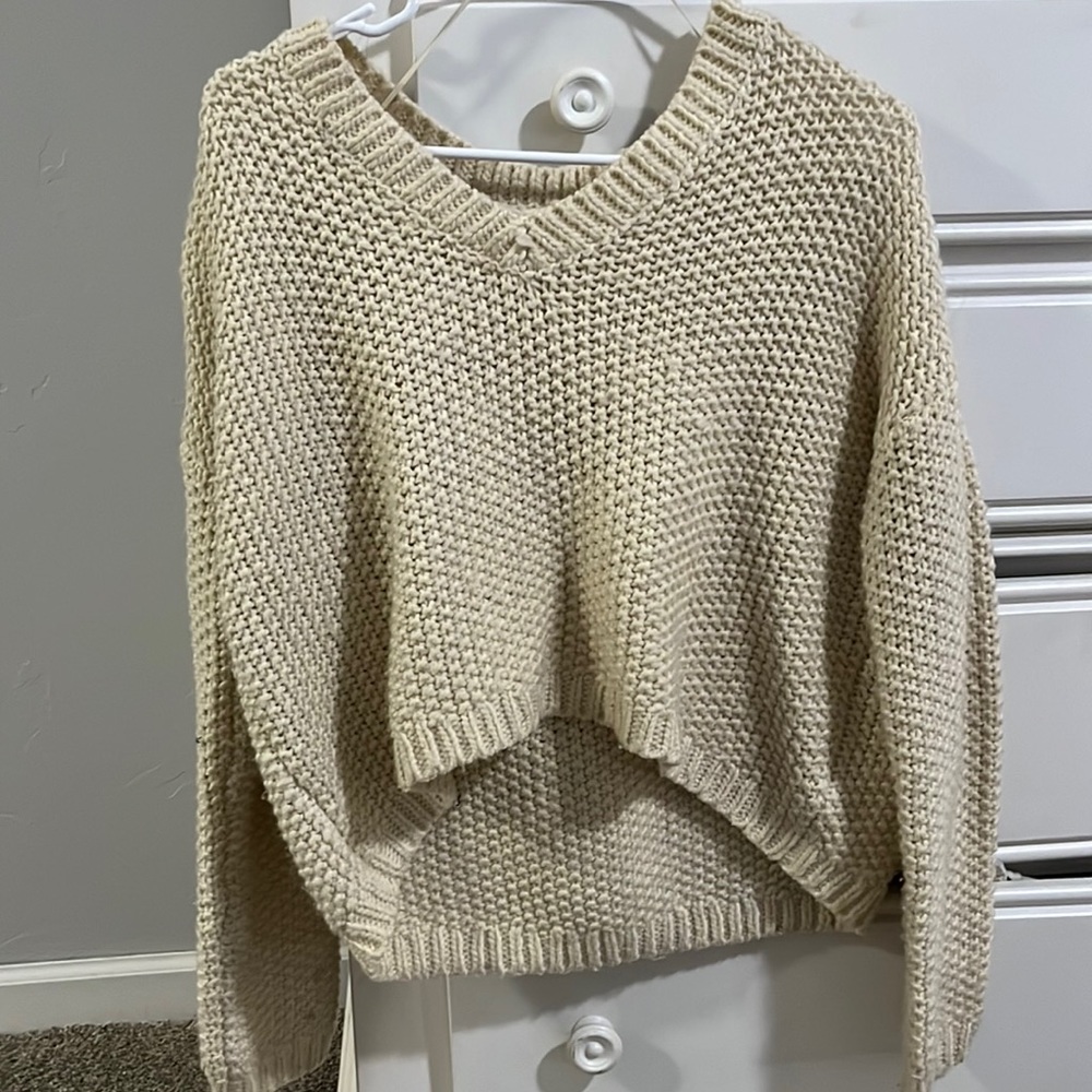 Cream white sweater